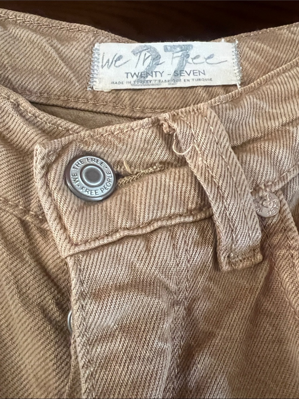 We The Free People Women’s wide leg Pants in Light Brown